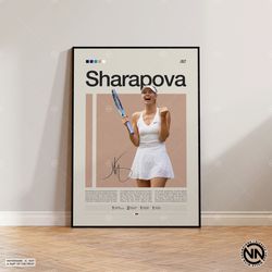 Maria Sharapova Poster, Tennis Poster, Motivational Poster, Sports Poster, Modern Sports Art, Tennis Gifts, Minimalist P