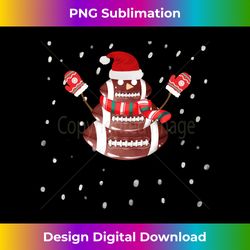 christmas football snowman christmas women men kids long sleeve - futuristic png sublimation file - tailor-made for sublimation craftsmanship