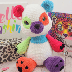 panda bear crochet pattern, digital file pdf, digital pattern pdf, crochet pattern