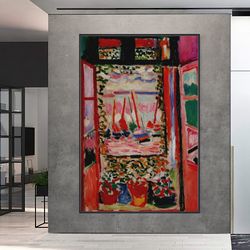 Henri Matisse The Open Window Canvas Or Poster, The Open Window Home Decors, Extra Large Canvas, Canvas Paintings, Frame