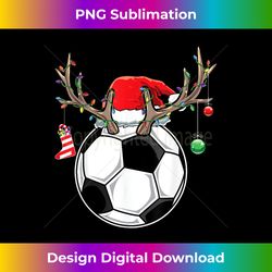 cute soccer player reindeer santa boys girls christmas gift - artisanal sublimation png file - crafted for sublimation excellence