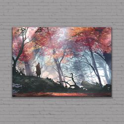 Sekiro Shadows Die Twice Canvas or Poster, Game Poster Gift Fans of Sekiro, Extra Large Canvas, 3 or 5 panels Canvas Wal
