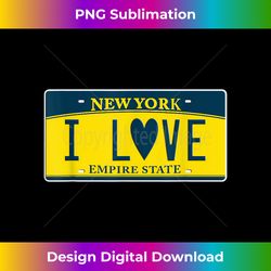 I Love Heart NY NYC Manhattan New York License Plate Graphic - Timeless PNG Sublimation Download - Craft with Boldness and Assurance