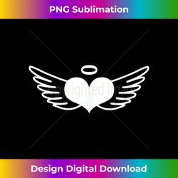 Angel Wings Heart Y2K Aesthetic Alt Grunge Pop Punk Hot Pink - Sublimation-Optimized PNG File - Ideal for Imaginative Endeavors