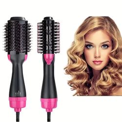 2-in-1 Multifunctional Hair Drying And Styling Comb - Wet/Dry Hot Air,Straightens And Curls, Perfect For Home Use
