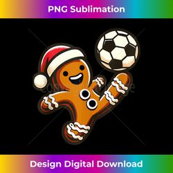 Gingerbread Plays Soccer Bicycle Kick, Cookie Christmas Tank Top - Futuristic PNG Sublimation File - Striking & Memorable Impressions