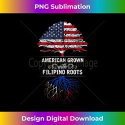 American Grown With Filipino Roots USA Tree Philippines Tank Top - Artisanal Sublimation PNG File - Ideal for Imaginative Endeavors