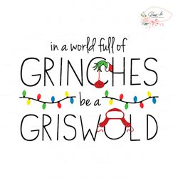 Funny In A World Full Of Grinches Be A Griswold SVG File
