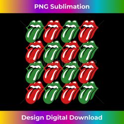 Rolling Stones Holiday Tongue Repeat Logo Long Sleeve - Sleek Sublimation PNG Download - Elevate Your Style with Intricate Details