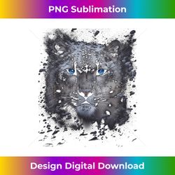 snow leopard face cute graphic tees men women boys girls - sleek sublimation png download - striking & memorable impressions