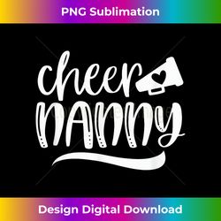 Womens CHEER NANNY, Megaphone with Heart Accent - Artisanal Sublimation PNG File - Access the Spectrum of Sublimation Artistry