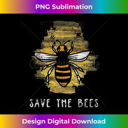 Save The Bees Tee Retro Kids Gift Climate Change Christmas - Urban Sublimation PNG Design - Challenge Creative Boundaries