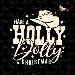 Retro Holly Dolly Christmas SVG