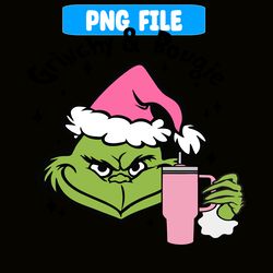 Grinchy And Bougie PNG, Grinch In Pink PNG, Grinchmas PNG