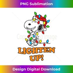 Peanuts Holiday Snoopy Lighten Up! Long Sleeve - Artisanal Sublimation PNG File - Pioneer New Aesthetic Frontiers