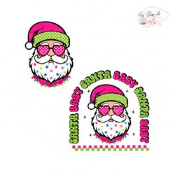 funny santa baby pink glasses svg