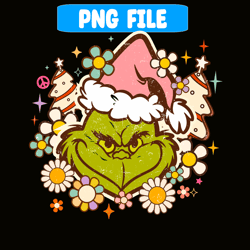 Grinch And Sweet Christmas PNG, Grinch Flower PNG, Christmas Days PNG