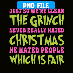 we're the grinch svg png dxf eps jpg, never hated christmas svg, grinchmas svg