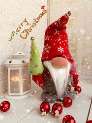 Christmas gnome, Scandinavian gnome, Home decor, Winter gnome, Christmas decor, Soft doll. Gift for Friend.
