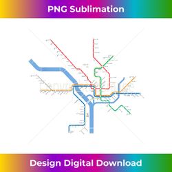 Metro Map Washington DC - Minimalist Sublimation Digital File - Elevate Your Style with Intricate Details