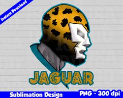 Jaguars Png, Football mascot, jaguars t-shirt design PNG for sublimation, mexican wrestler style
