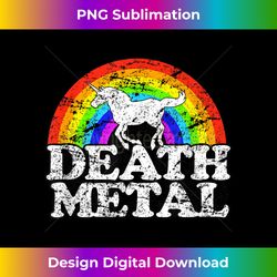 Unicorn Death Metal T - Funny Rainbow Tee - Classic Sublimation PNG File - Craft with Boldness and Assurance