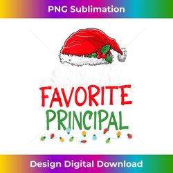 Santa's Favorite Principal Christmas Santa Claus tree lights - Chic Sublimation Digital Download - Elevate Your Style with Intricate Details