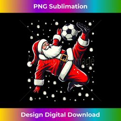 Santa Plays Soccer Bicycle Kick, Christmas Women Men Kids Tank Top - Eco-Friendly Sublimation PNG Download - Customize with Flair