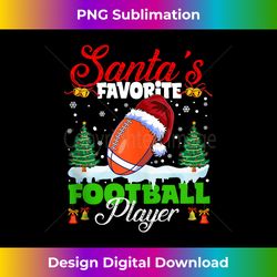 santa's favorite football player christmas football tank top - edgy sublimation digital file - lively and captivating visuals