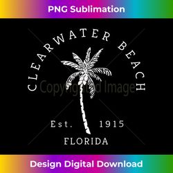 Retro Cool Clearwater Beach Mens Womens Florida Tee - Deluxe PNG Sublimation Download - Immerse in Creativity with Every Design