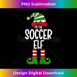 Soccer Elf Family Xmas Group Matching Christmas Elf Tank Top - Timeless PNG Sublimation Download - Infuse Everyday with a Celebratory Spirit