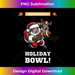Quarterback Santa Bowl - Family Christmas Football Fun Tank Top - Edgy Sublimation Digital File - Chic, Bold, and Uncompromising