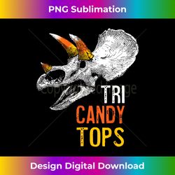 tri candy tops halloween dinosaur candy corn triceratops - sophisticated png sublimation file - challenge creative boundaries