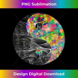 Yin Yang Psychedelic Vintage Chinese Tai Chi Symbol - Deluxe PNG Sublimation Download - Elevate Your Style with Intricate Details