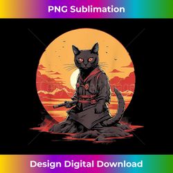 Japanese Art Cat Ninja Ukiyo-e Anime Samurai Cat T- - Crafted Sublimation Digital Download - Challenge Creative Boundaries