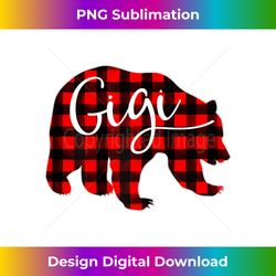 Red Plaid Gigi Bear Matching Family Christmas Eve Buffalo - Sophisticated PNG Sublimation File - Lively and Captivating Visuals