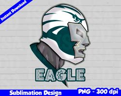 Eagles Png, Football mascot, eagles t-shirt design PNG for sublimation, mexican wrestler style