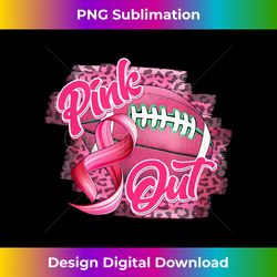 Pink Out Football Pink Ribbon Breast Cancer Awareness - Deluxe PNG Sublimation Download - Lively and Captivating Visuals