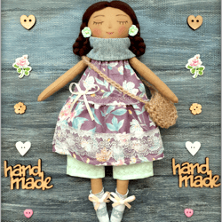 custom doll Jenny, heirloom doll, wimsical doll ,cloth doll, fabric doll , rag doll, first, handmade soft doll, gift