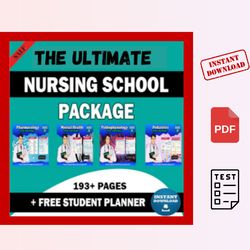THE ULTIMATE NURSING SCHOOL PACKAGE Pathophysiology Pharmacology Mental Health INSTANT DOWNLOAD