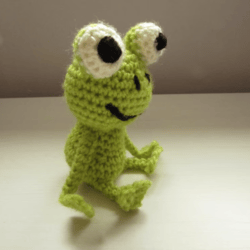 Quirky Mini Frog Crochet pattern, digital file PDF, digital pattern PDF, Crochet pattern