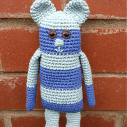 blue bear crochet pattern, digital file pdf, digital pattern pdf, crochet pattern