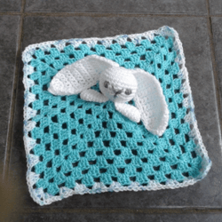 Cute Bunny Comforter - Lovey Crochet pattern, digital file PDF, digital pattern PDF, Crochet pattern