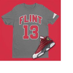 Air Jordan 13 Red Flint Gym Red Flint 13 Unisex T-Shirt, Retro 13 Shirt, AJ13 SVG, Chicago Bulls SVG