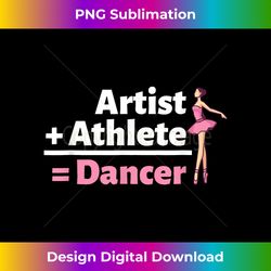Athlete Plus Artist Equals Dancer Ballet Ballerina - Futuristic PNG Sublimation File - Craft with Boldness and Assurance