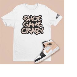 Air Jordan 1 Mid Crimson Tint Shoe Game Crazy T-Shirt, Retro 1 Shirt, Graffiti Font SVG, Graffiti Design, Graffiti Lette