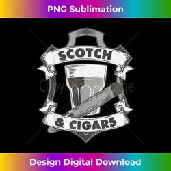 Cute Scotch Cigars Lover Gift  Drinker Smoker Father's Day - Futuristic PNG Sublimation File - Immerse in Creativity with Every Design