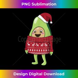 avocado ugly christmas sweater  cool fruit lover gift - deluxe png sublimation download - infuse everyday with a celebratory spirit