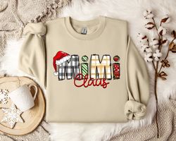 Festive MiMi Claus Christmas Sweater - Grandparent's Cozy Xmas Design - Winter Fashion - Holiday Joy - Seasonal Grandpar