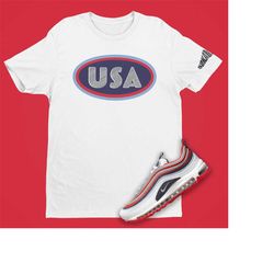 USA Unisex T-Shirt to match Nike Air Max 97 USA Denim, Patriotic Gift, USA Shirt
